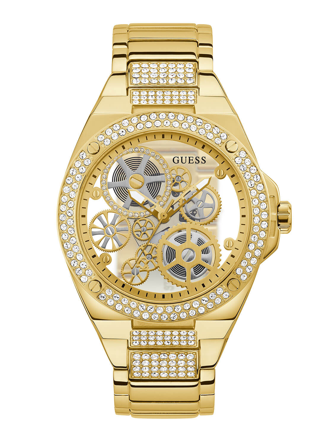 GUESS Mens Gold Big Reveal Watch GW0323G2 Front View