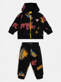 GUESS Baby Boy Batman Black Active Jacket And Pants 2-Piece Set (3-18m)  I2BG18KAD70 Front View