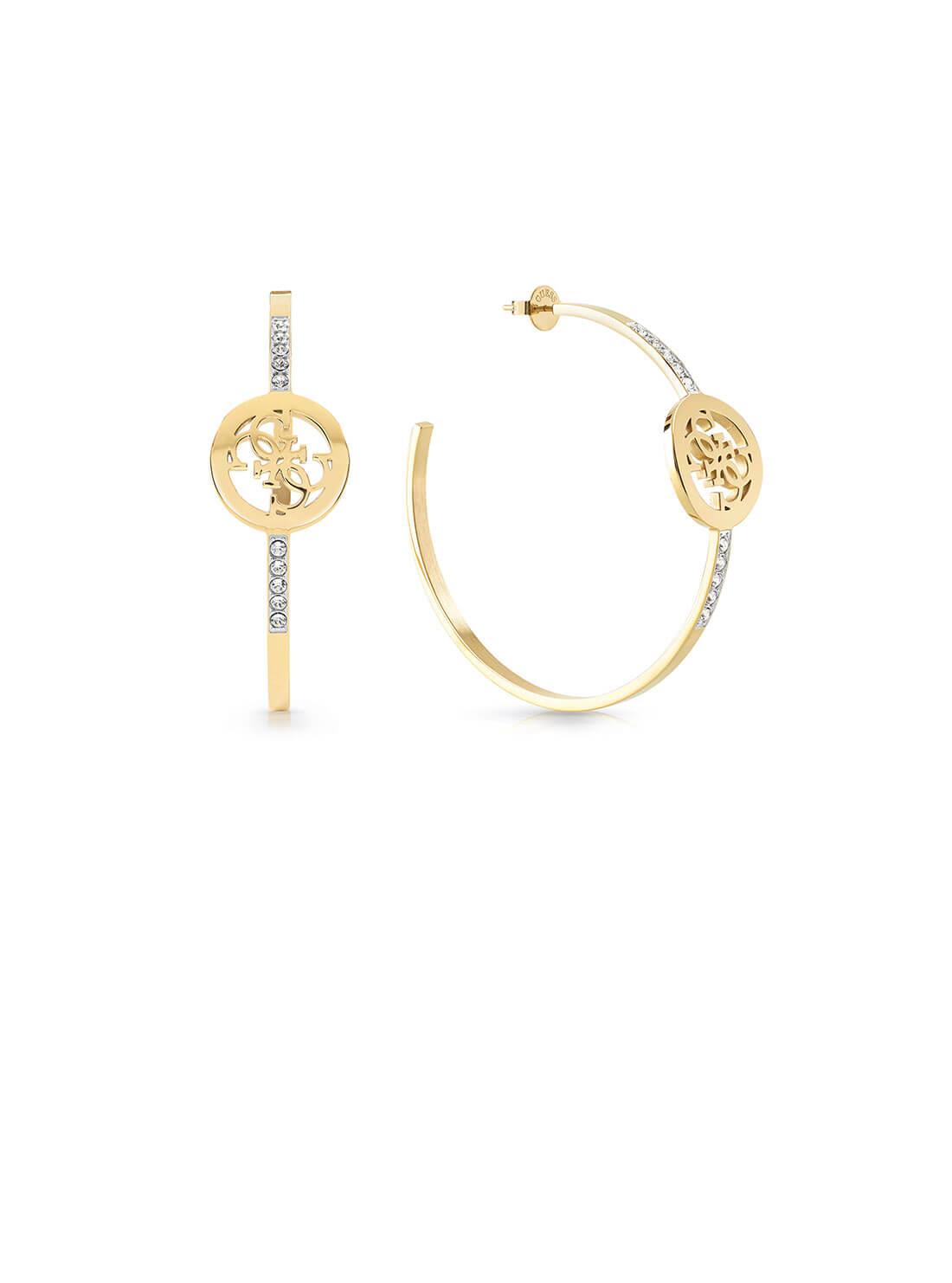 guess Gold Quattro G Logo Hoop womens Earrings 