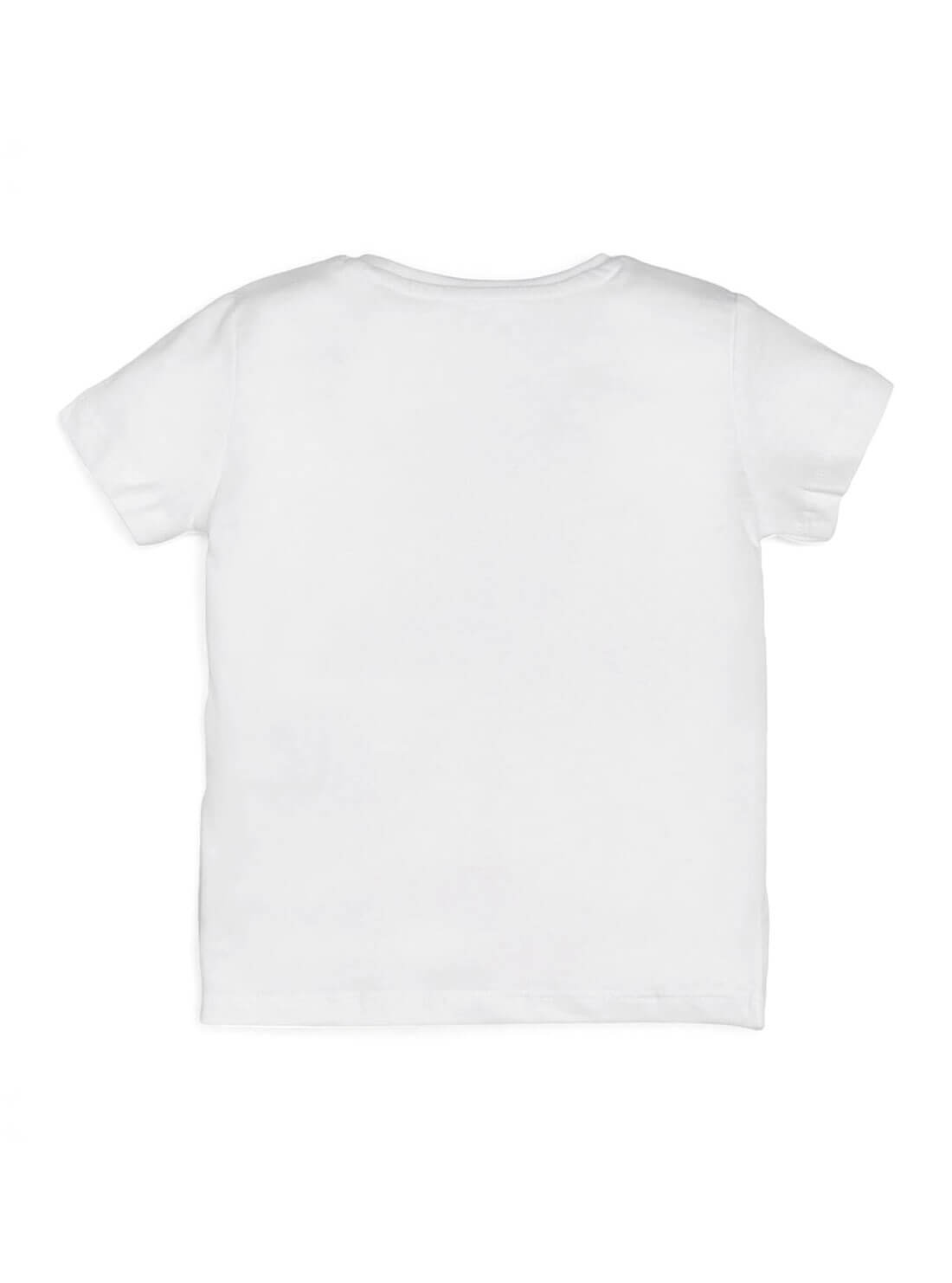 GUESS Sequin White Little Girl T-Shirt (2-7) back view