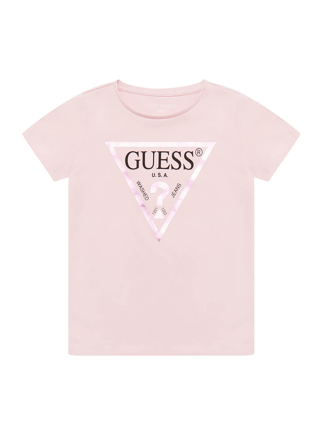 GUESS Little Girls  Light Pink Sequin T-Shirt (2-7) K73I56K8HM0 Front View