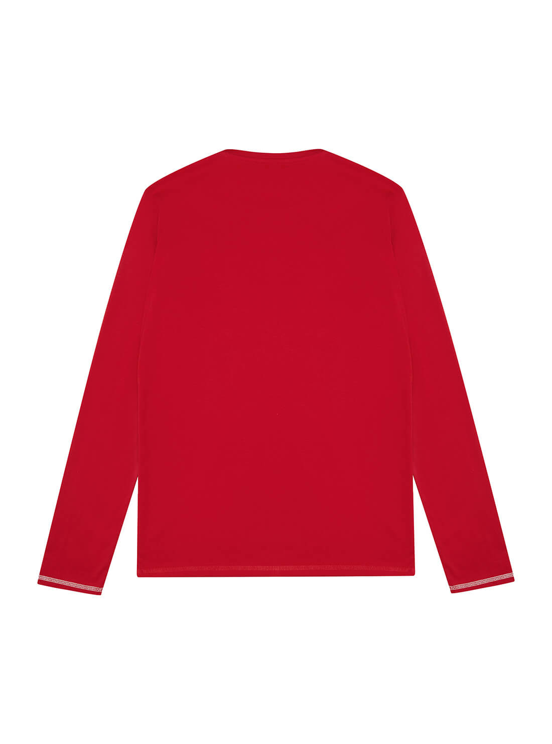 GUESS Big Boy Red Graphic Logo Long Sleeve T-Shirt (7-16)  L1YI17K8HM0 Back View