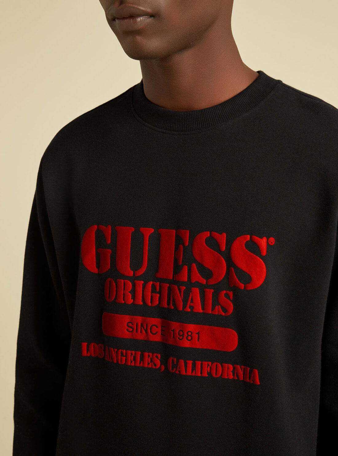 GUESS Mens GUESS Originals Kit Black Smith Jumper M1BQ14KA1B0 Model Detail View