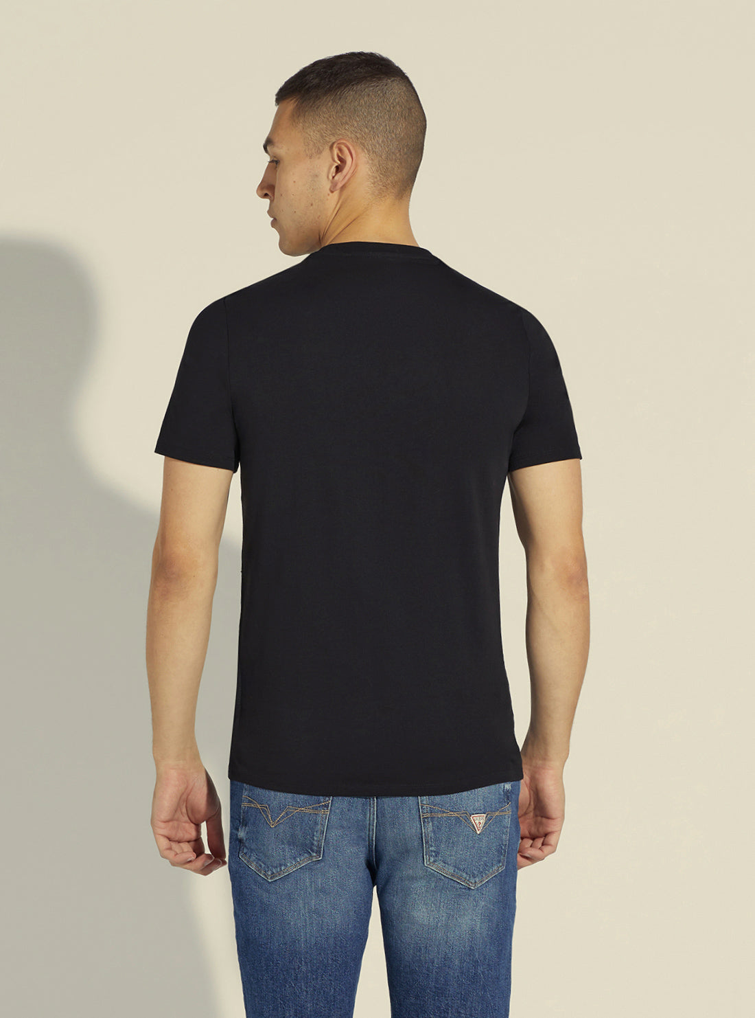 GUESS Men's Black Core Logo T-Shirt M2YI36I3Z11 Back View