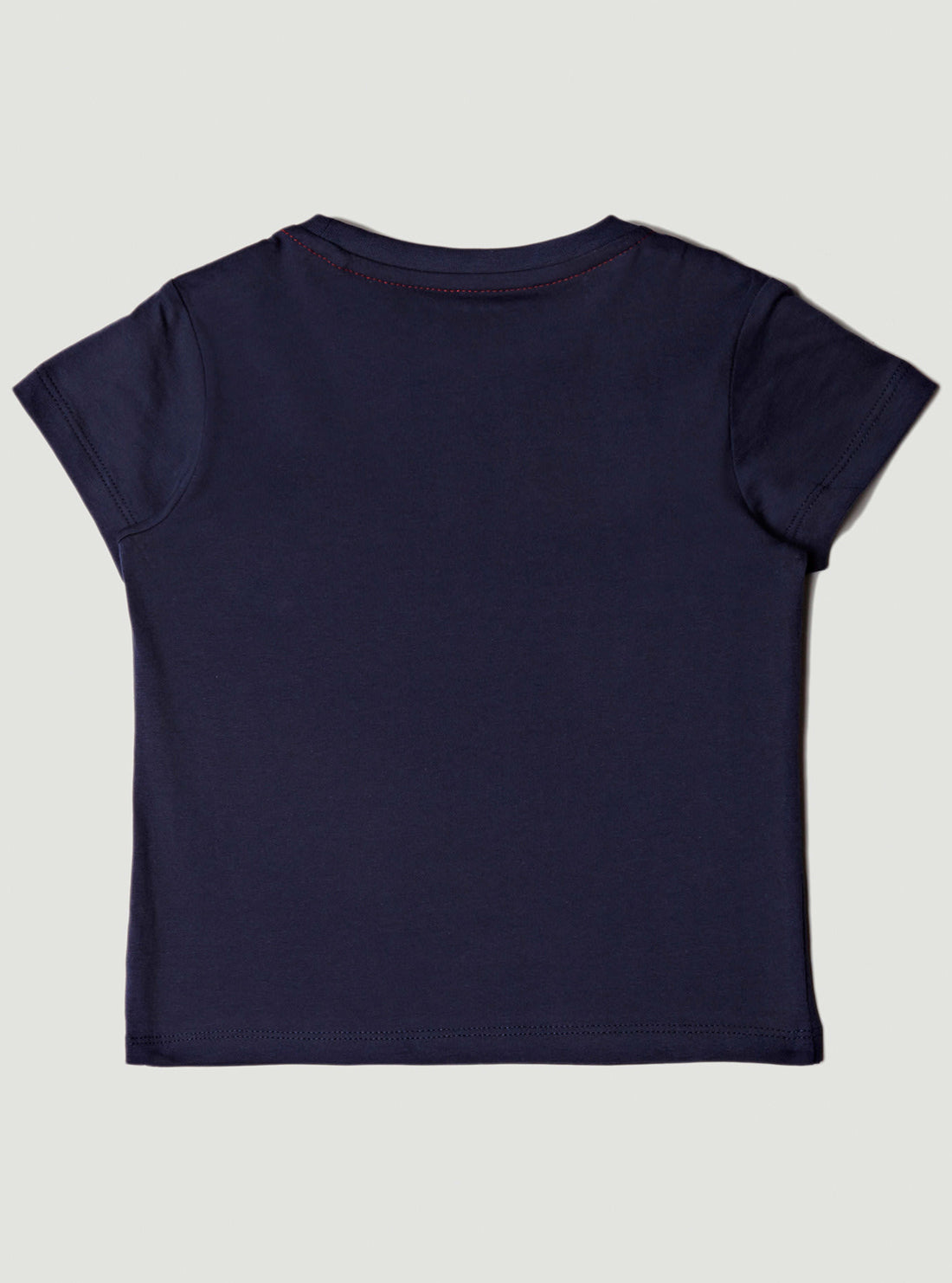 GUESS Little Boys Navy Blue Logo Short Sleeve T-Shirt (2-7)  N73I55K8HM0 Back View