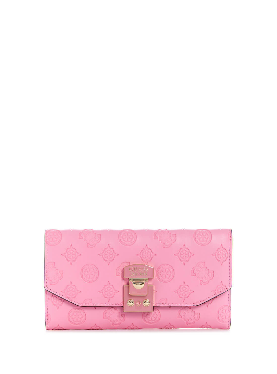 GUESS Womens  Pink Carlson Multi Clutch PG839866 Front View