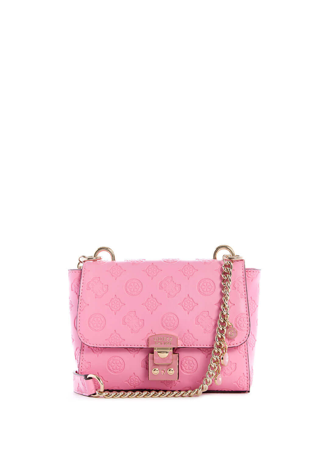 GUESS Womens  Pink Carlson Mini Crossbody Bag PG839878 Front View