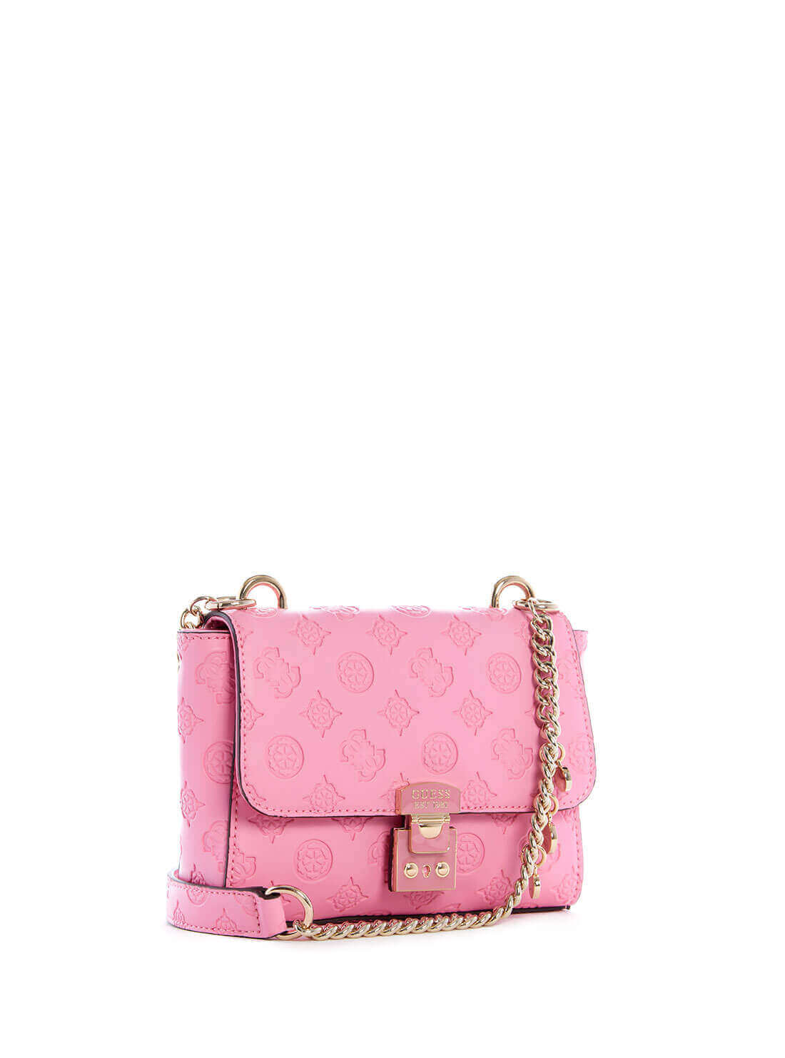 GUESS Womens  Pink Carlson Mini Crossbody Bag PG839878 Front Side View