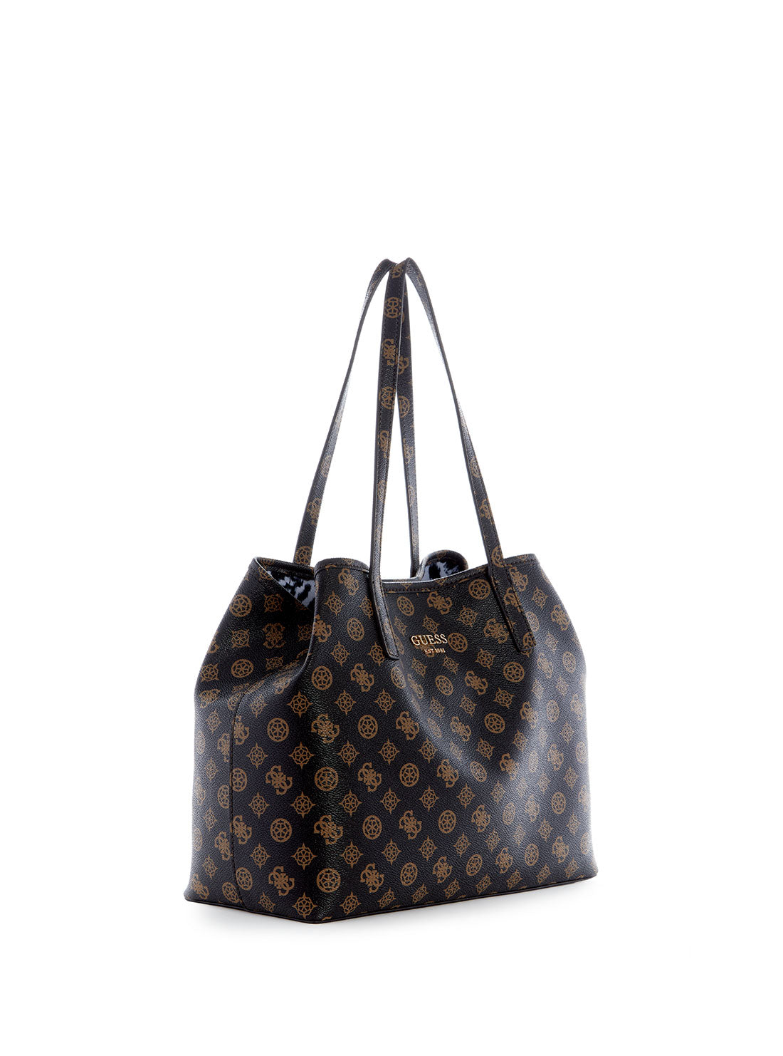 Brown Logo Vikky Tote Bag