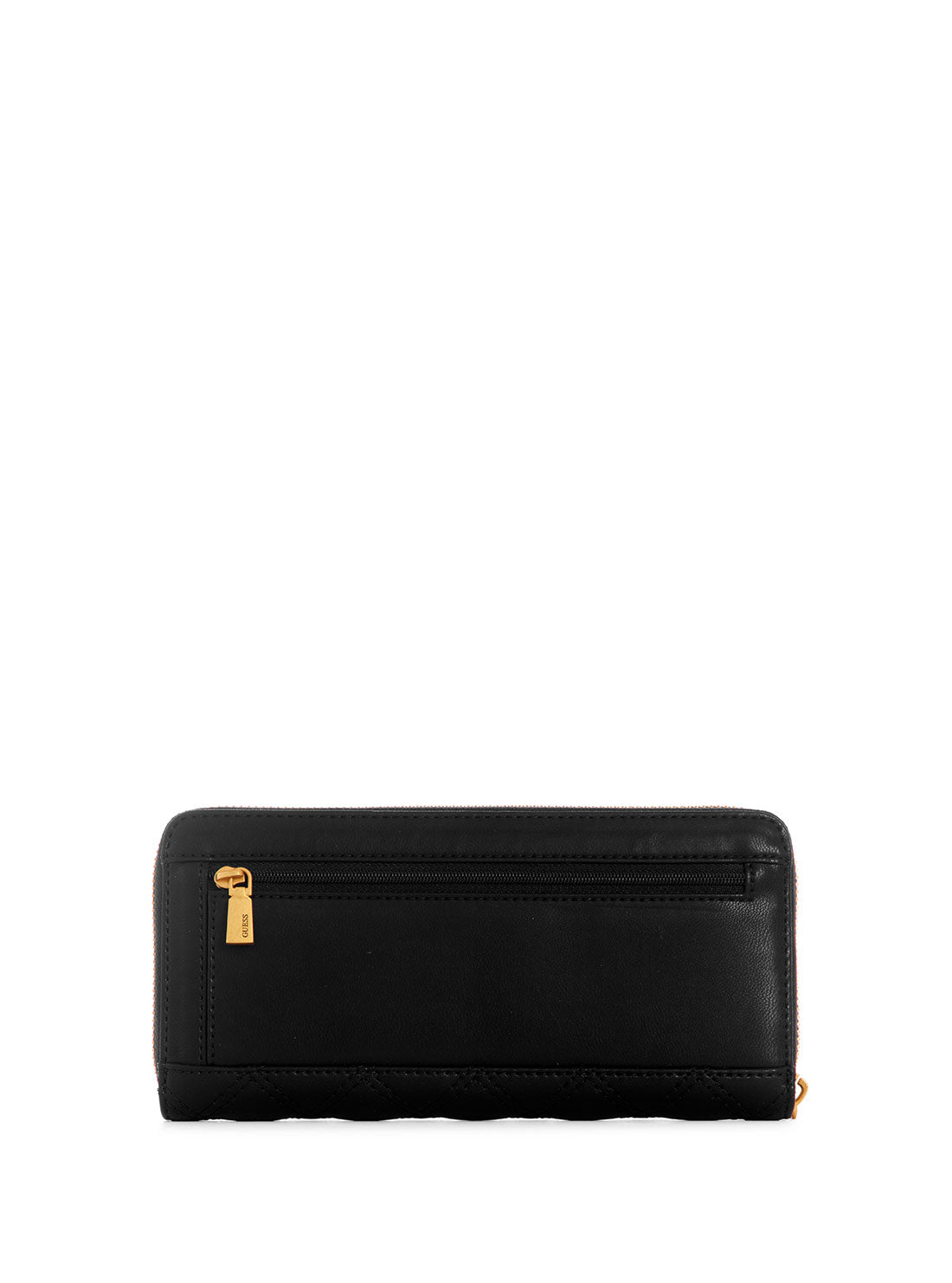 Black Giully Quilted Large Wallet