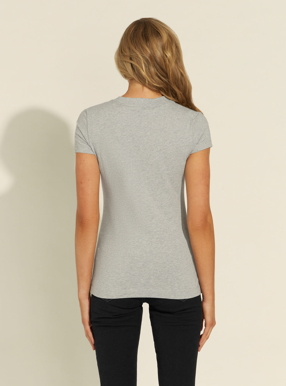 GUESS Womens Eco Grey Basic Logo T-Shirt W1YI0ZJ1311 Back View
