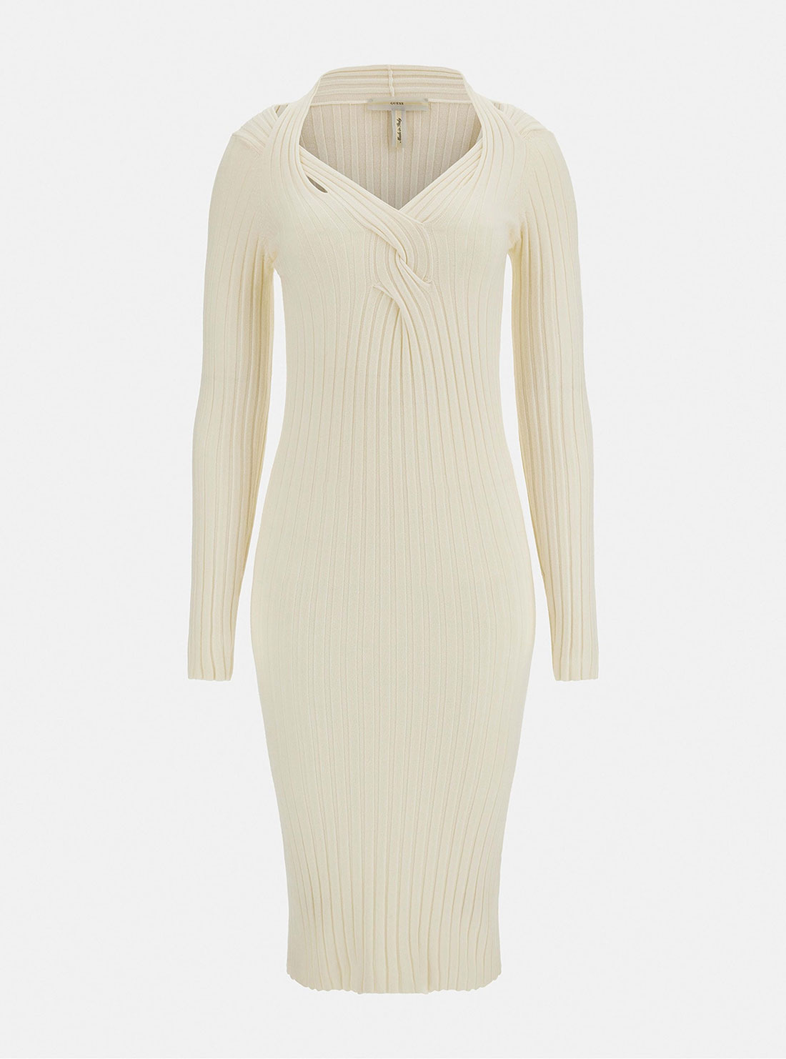 Cream White Gabrielle Knit Midi Dress