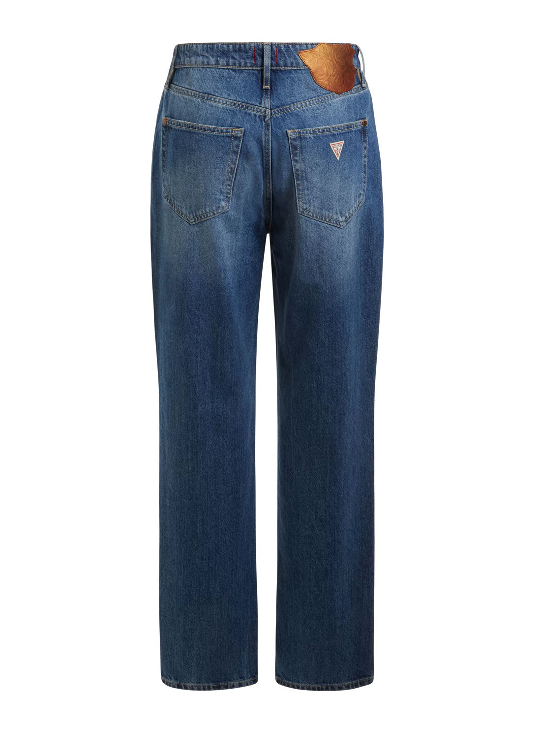guess Eco High-Rise Hollywood Relaxed Womens Denim Jeans In The Challenge ghost back view