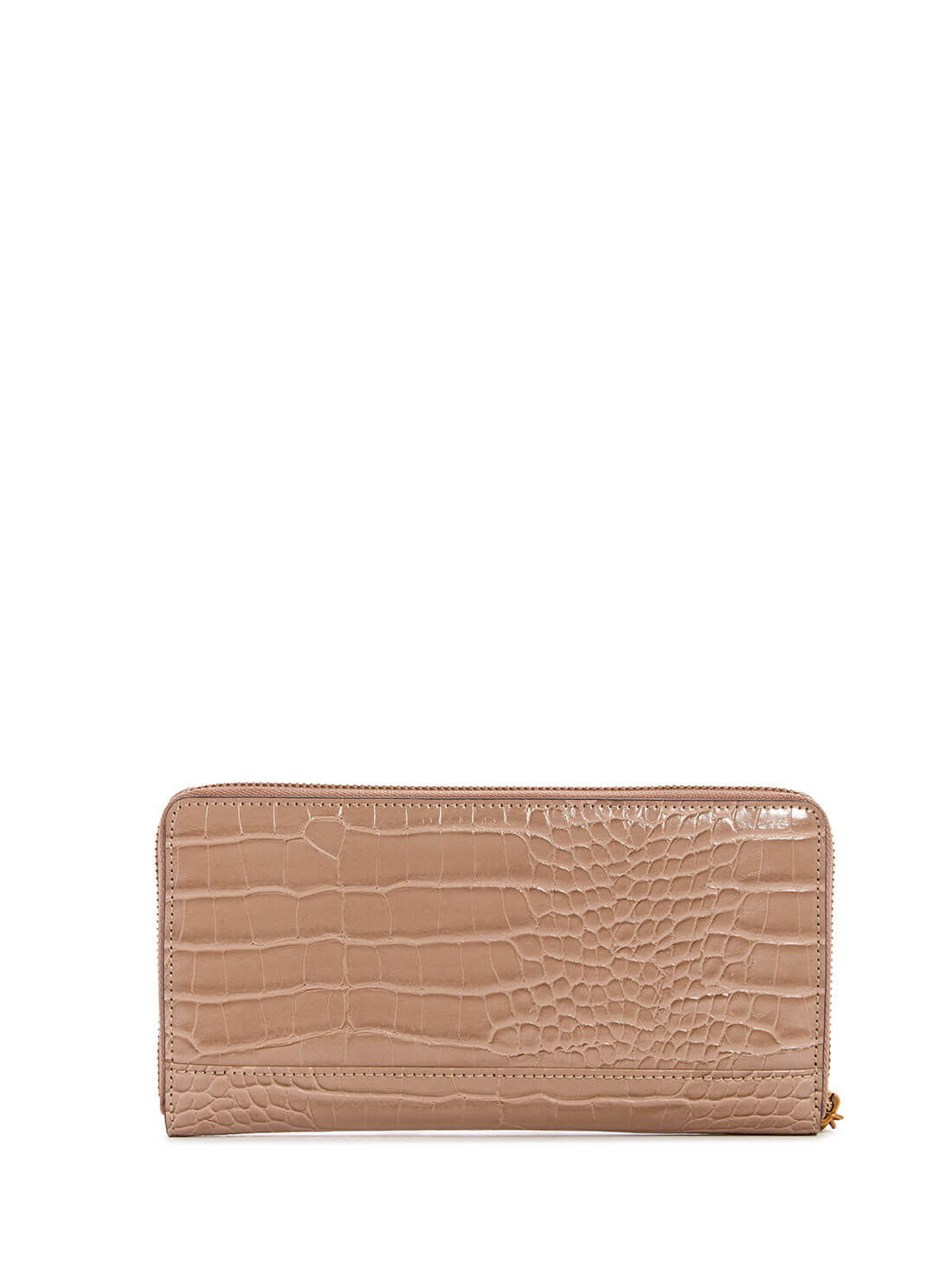 GUESS Womens  Taupe Croc Katey Cheque Organiser Wallet CB787063 Back View