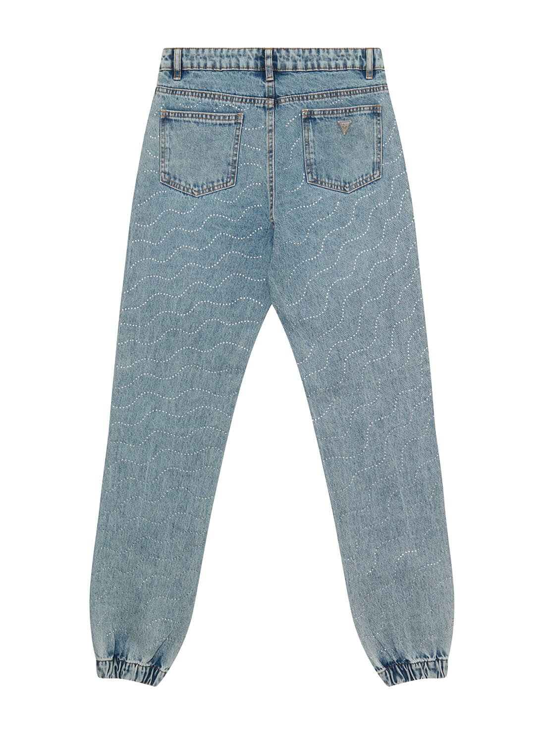 GUESS Big Girls Blue Mum Fit Cargo Denim Jeans (7-16) J1YA12D4G70 Back View