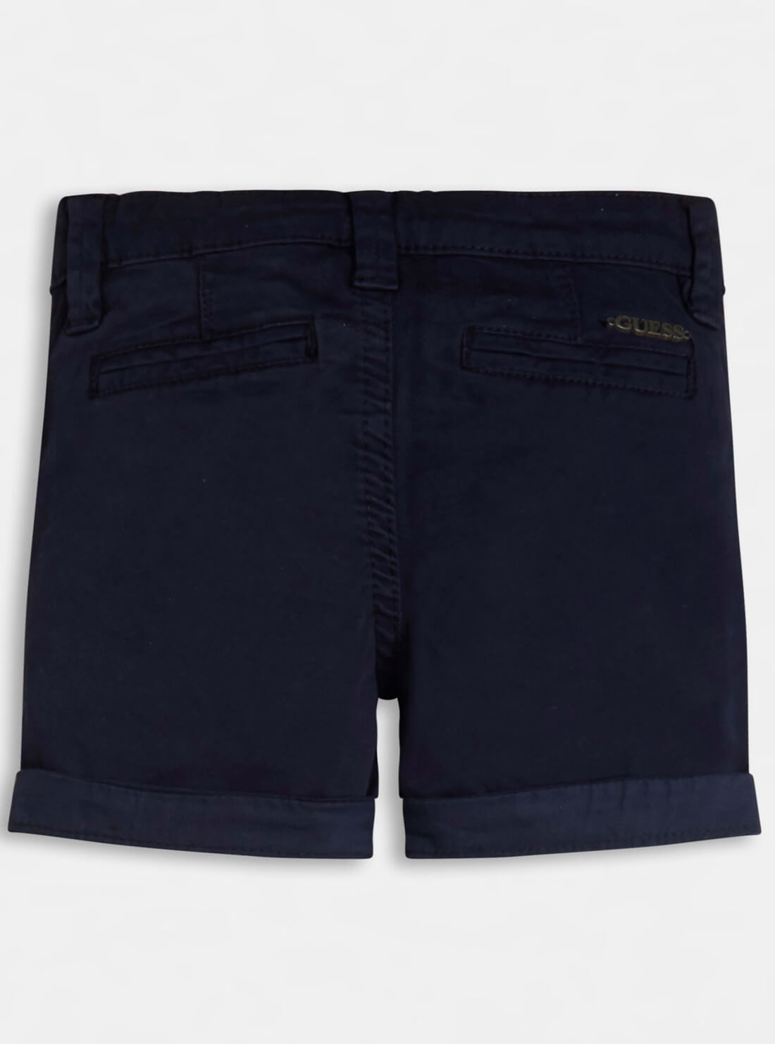 GUESS Kids Baby Boy Navy Blue Regular Fit Chino Shorts (0-24m) I1RD04WD3T0 Back View