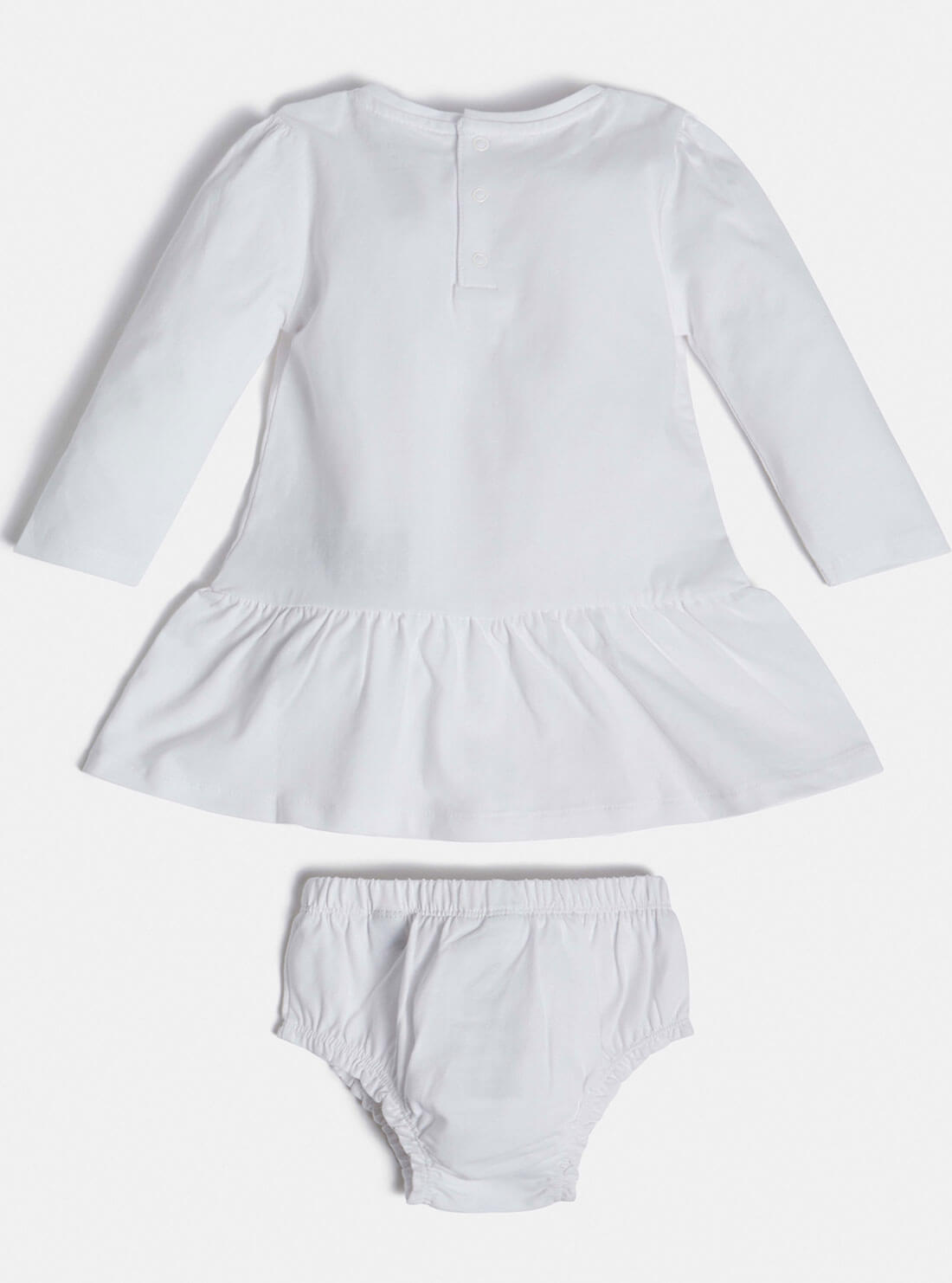 GUESS Baby Girl White Dress And Pants 2-Piece Set (3-24m) A93K19KAUD0 Back View
