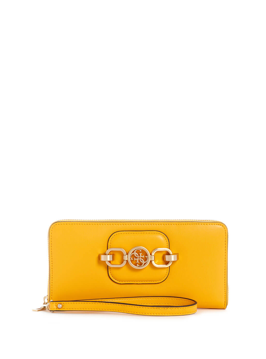 GUESS Womens Yellow Hensely Large Wallet VS811346 Front View